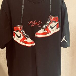 Men's Black and Red Nike T-Shirt